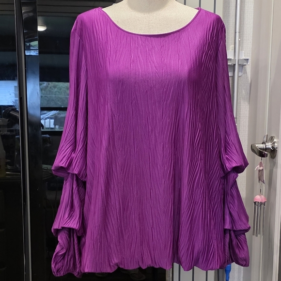 Alfani Vibrant Purple Women's Blouse - Picture 2 of 10